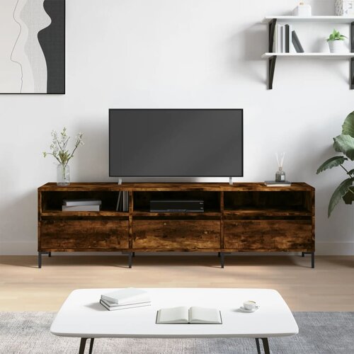 VidaXL TV ormarić boja dimljenog hrasta 150x30x44 5 konstruirano drvo Slike