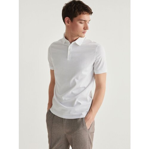 Reserved polo majica regular - bela Cene