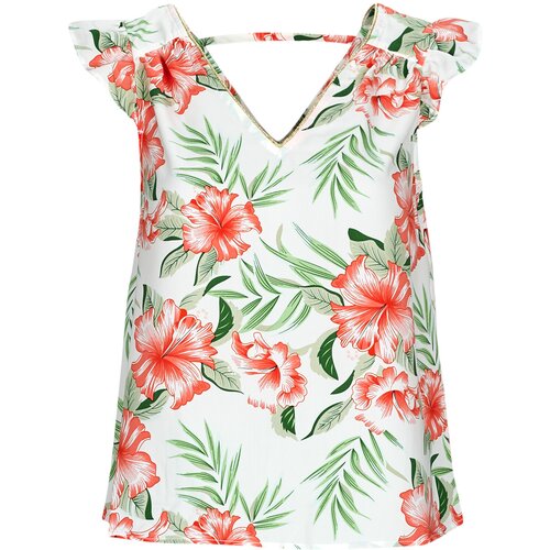 Only ONLSYLVIE LIFE FR S/S FRILL TOP Multicolour Slike