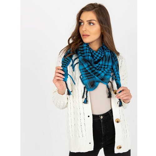 Fashion Hunters Blue and black plaid scarf Slike