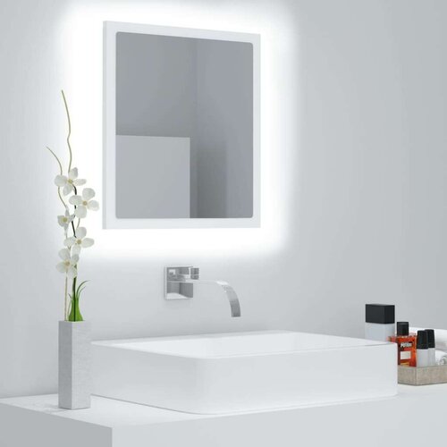 vidaXL lED kupaonsko ogledalo bijelo 40x8,5x37 cm konstruirano drvo Cijene