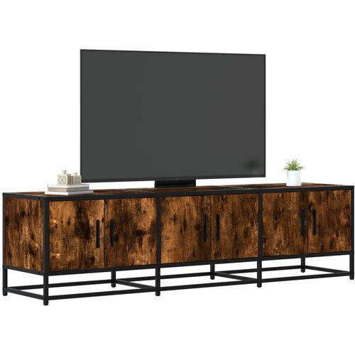 vidaXL TV omarica dimljeni hrast 150x35x41 cm inženirski les in kovina Cene