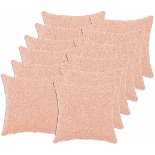  Presvlaka za jastuk 12 pcs HEERLEN Ružičasta 40 x 40 cm Bouclé Cene