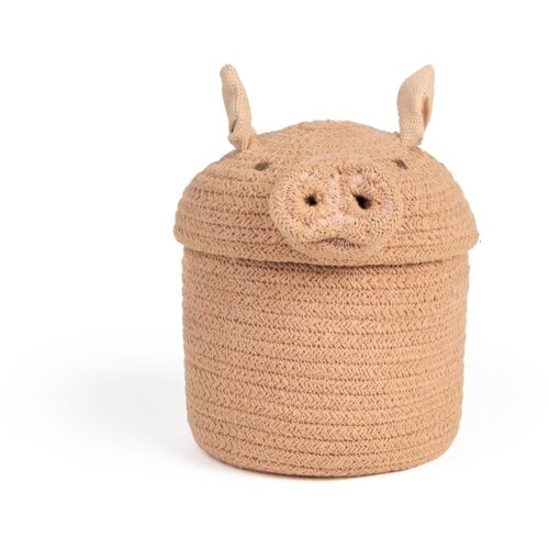 Lorena Canals Svijetlo ružičasta tekstilna dječja kutija za pohranu &amp;oslash; 17x15 cm Mini Peggy the Pig &amp;ndash; Slike