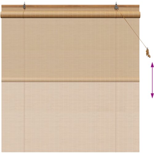 VidaXL Zavjese i sjenila Svijetlosmeđa 150 x 160 cm bambus Slike