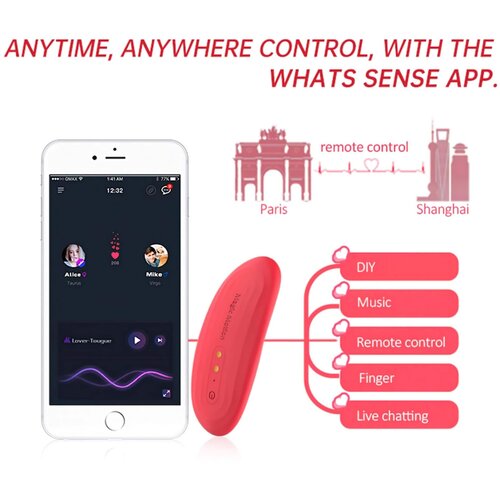 Magic Motion Vibrator za v hlačke - Nyx, rdeč Slike
