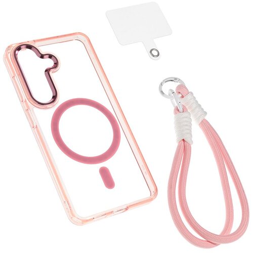  Maska za Samsung Galaxy S26 S941B Magsafe Loop, Roze Cene