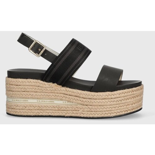US Polo Assn Sandali LOREN ženski, črna barva, LOREN006D Slike