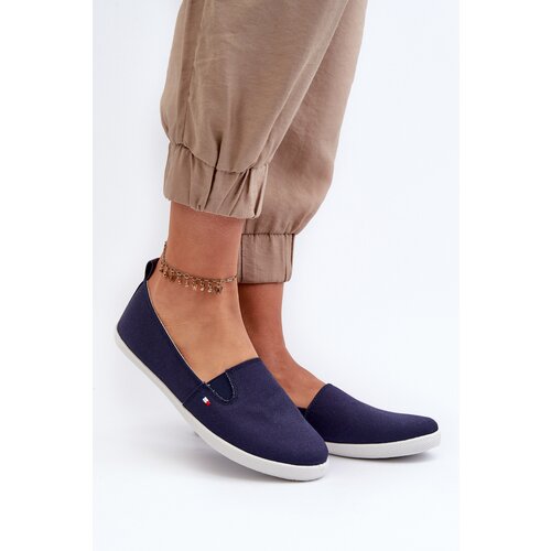 EVENTO Women's Navy Slip-On Canvas Sneakers Adrancia Cijene