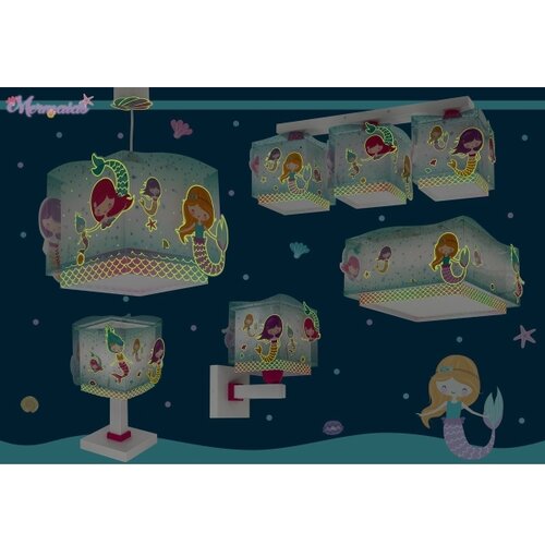 Dalber 63449 - Dečije zidno svetlo MERMAIDS 1xE27/60W/230V Slike