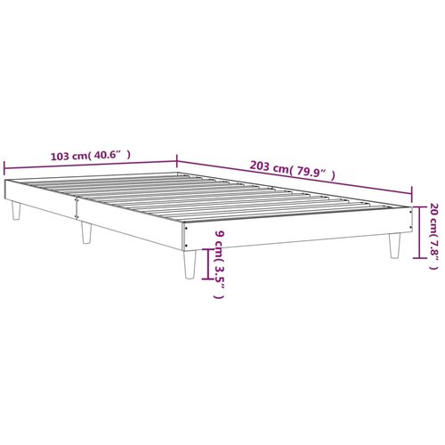  Okvir kreveta bez madraca boja hrasta 100 x 200 cm drveni Slike