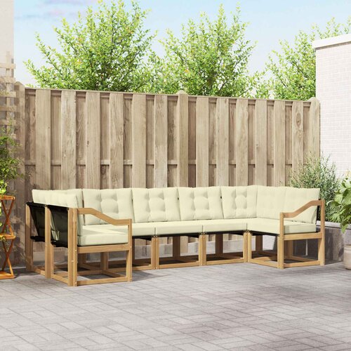  Set vanjskih sofa 7 kom. Bijela i krem Smeđa 245 x 126,5 x 73 cm Cijene
