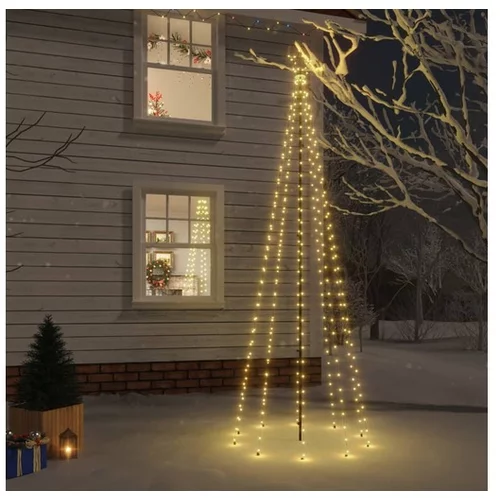  Božično drevo s konico 310 toplo belih LED diod 300 cm
