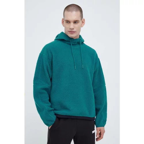 Calvin Klein Športni pulover zelena barva, s kapuco