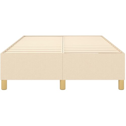  Okvir za krevet s oprugom krem 120 x 200 cm od tkanine Slike