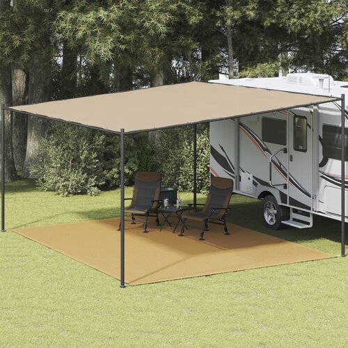 vidaXL Preproga za šotor peščena 400x500 cm HDPE Cene