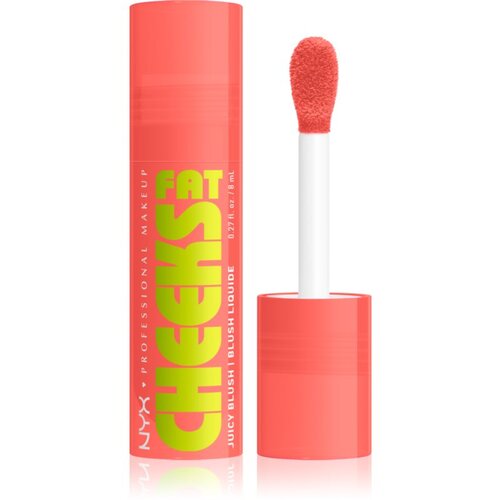 NYX Professional Makeup Fat Cheeks Juicy Blush tekuće rumenilo nijansa 01 Papaya Plump 8 ml Slike