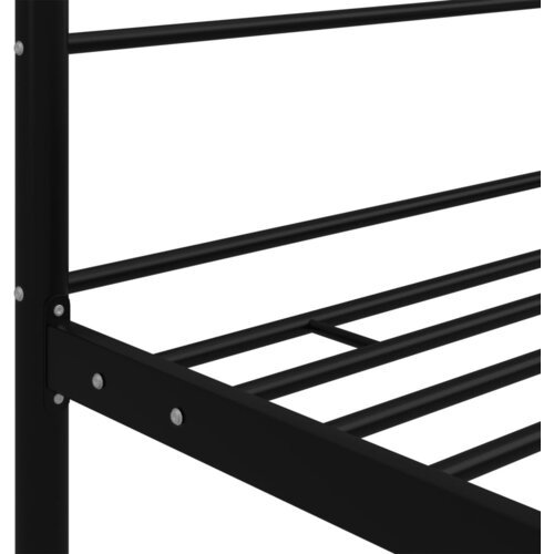  Okvir za krevet s nadstre&amp;scaron;nicom crni metalni 200 x 200 cm Slike