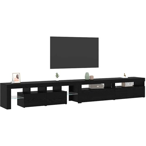  ormar 3 pcs Crni hrast 290 x 36,5 x 40 cm Konstruirano drvo Slike