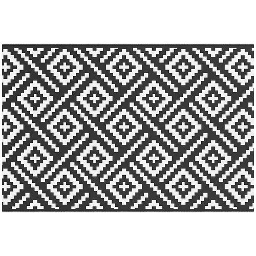 Maison Chic Zunanja Preproga, Rug bela in črna 120x180 cm PP, (22122689) Cene