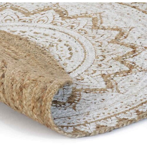 Maison Chic Preproga, Rug iz pletene jute potiskana 210 cm okrogla, (22121440) Cene