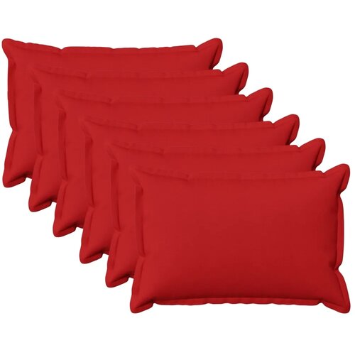  Presvlaka za jastuk 6 kom. HOUTEN Crvena 50 x 80 cm Umjetni lan - Crvena 50 x 80 cm 6 Cene