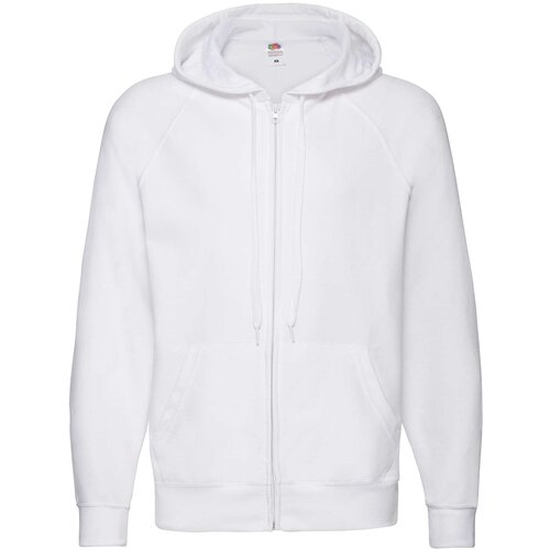 Fruit Of The Loom White Men's Hoodie Lightweight Zip Thru Hooded Sweat Cene