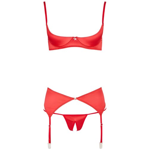 Cottelli Odprt komplet za prsi (rdeča) - 85C/L Cene