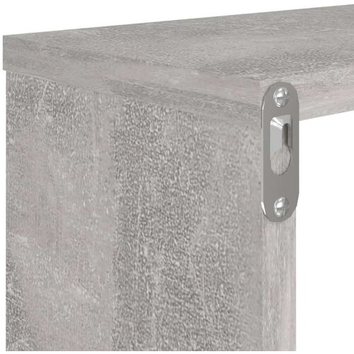 VidaXL kockaste zidne police 4 kom boja betona 80x15x26,5 cm iverica Slike