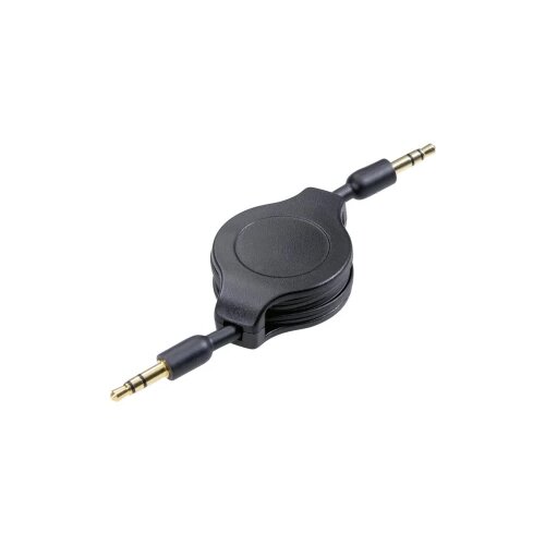SpeaKa Professional JACK audio priključni kabel [1x JACK utikač 3.5 mm - 1x JACK utikač 3.5 mm] 1.10 m crn+ roler, pozlaćeni kon Cijene