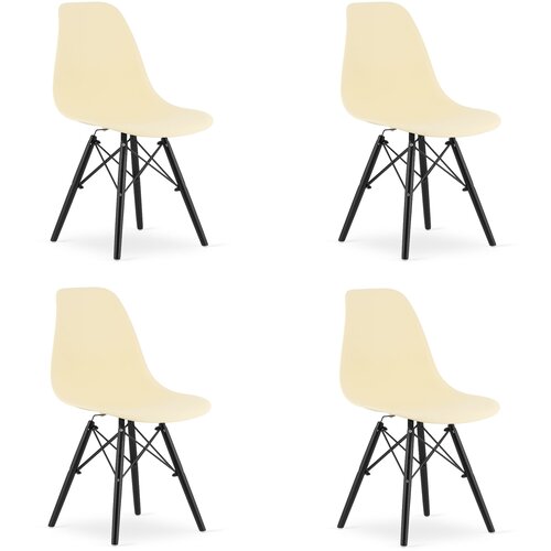 Brandless Stol OSAKA kremast / črne noge x 4, (22030555) Slike
