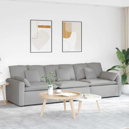  Modularna sofa s jastucima, sive boje Cijene
