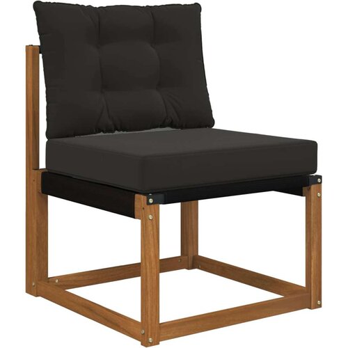  Jastuk za vanjsku sofU 2 pcs Crna Poliester - Crna 60 x 60 cm 1x sjedalo +1x naslon (2D s bartagom) Slike