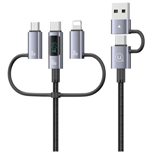 Usams 6V1 HITRI POLNILNI KABEL 60W 1.2M ZA TELEFONE IN TABLICE ALUMINIJAS, (21980453) Cene