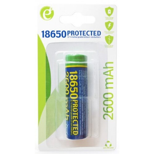 Energenie baterija 18650 Li-Ion 3,7V 2600mAh, protected, EG-BA-18650/2600, GEMBIRD Slike
