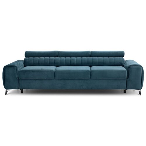 ELTAP Plava baršunasti sklopiva sofa 261 cm Laurence – Cene