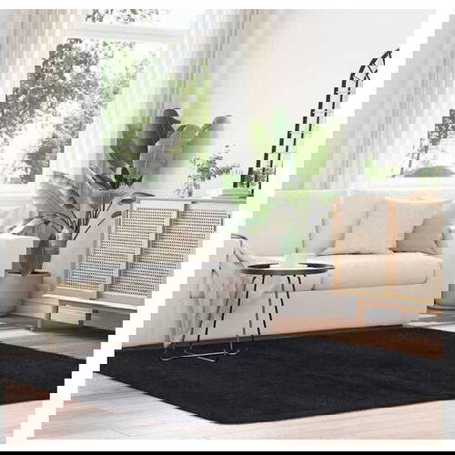 VidaXL Visoka ko&amp;scaron;ata preproga NAVARRA črna 200x200 cm poliester Slike