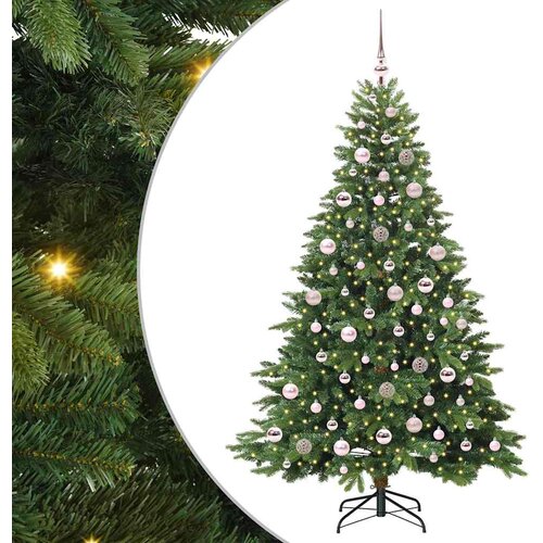  Umjetno božićno drvce s stalakom Zelena 180 cm PE i PVC Slike