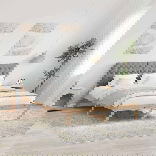 vidaXL Krevetni okvir s tapiciranim uzglavljem Smeđa 160 x 200 cm Cijene