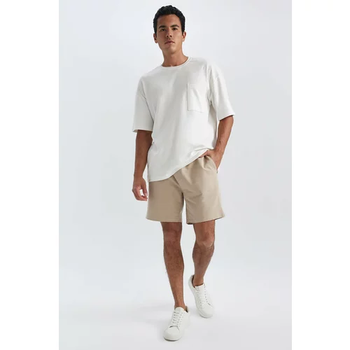 Defacto Slim Fit Cropped Hem Sweatshirt Fabric Shorts