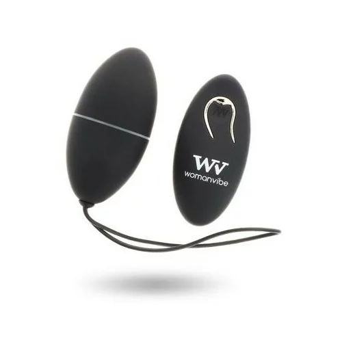 WomanVibe Vibracijski jajček Alsan, črn