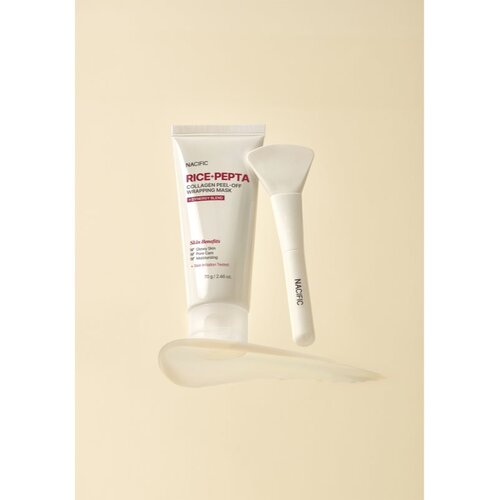 Nacific Rice + Pepta Collagen Peel-off Wrapping Mask hidratantna maska za lice za ujednačavanje tena lica 70 g Slike