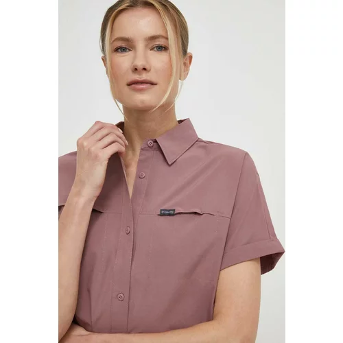 Columbia Košulja Boundless Trek za žene, boja: ružičasta, regular, s klasičnim ovratnikom, 2073031