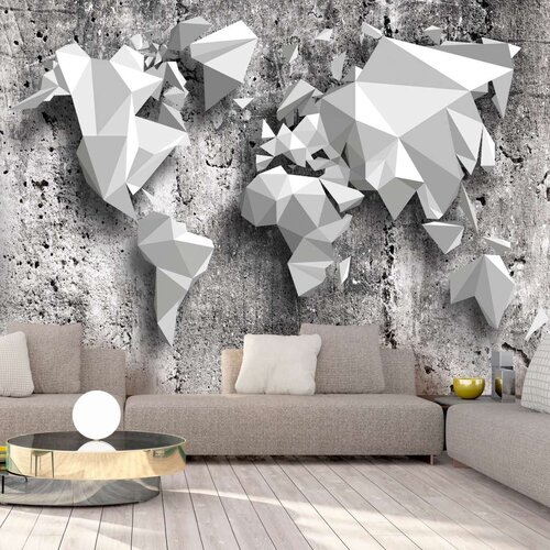  Samoljepljiva foto tapeta - World Map: Origami 392x280 Slike