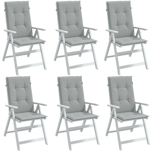 vidaXL Jastuci za stolice 6 kom svjetlosivi 120 x 50 x 4 cm od tkanine Cijene