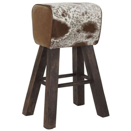  Tabure DKD Home Decor Bijela Smeđa Crna Koža Drvo 50 x 35 x 75 cm Slike