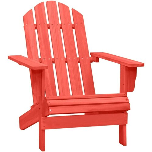  Stolica Adirondack od masivne jelovine crvena Slike