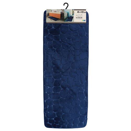 Tendance podloga za kupaonu pebble, 45x120cm, memorijska pjena, plava Slike