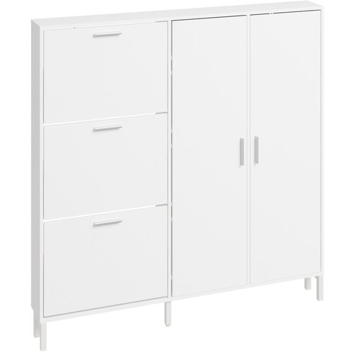 SoBuy Omarica za Čevlje Shranjevanje Bela 115.5x14.5x117cm FSR231-W, (5000486876) Cene