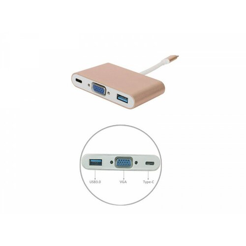 USB tip c na vga + usb 3.0 adapter 3.1 UVA-23 Slike